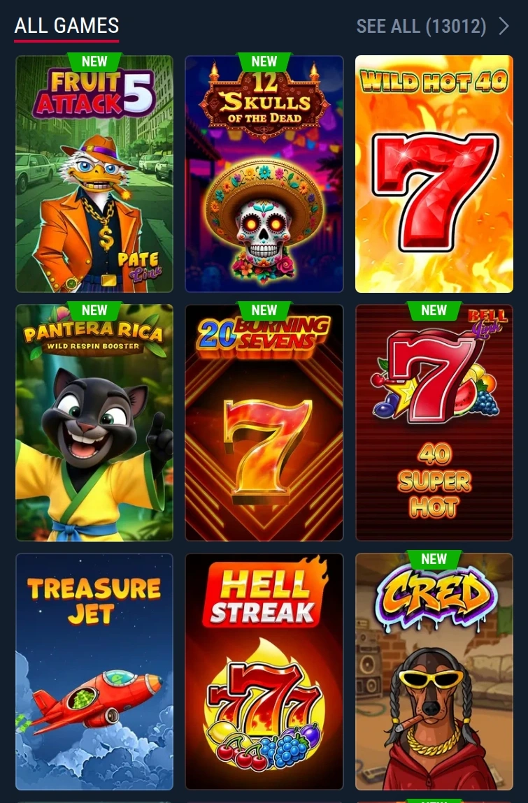 Rabona casino mobile lobby and live games