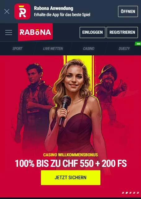 Rabona Casino-Slot auf einem Smartphone-Bildschirm