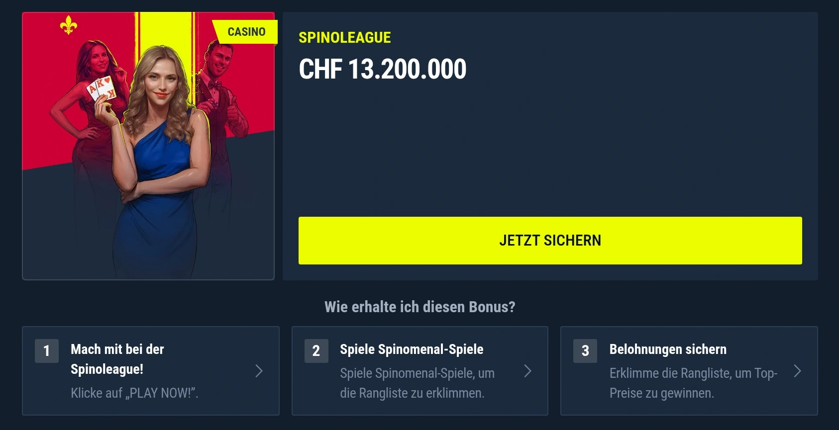Rabona Spinoleague Preispool-Kampagne