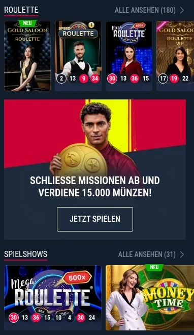 Rabona mobiler Zugang