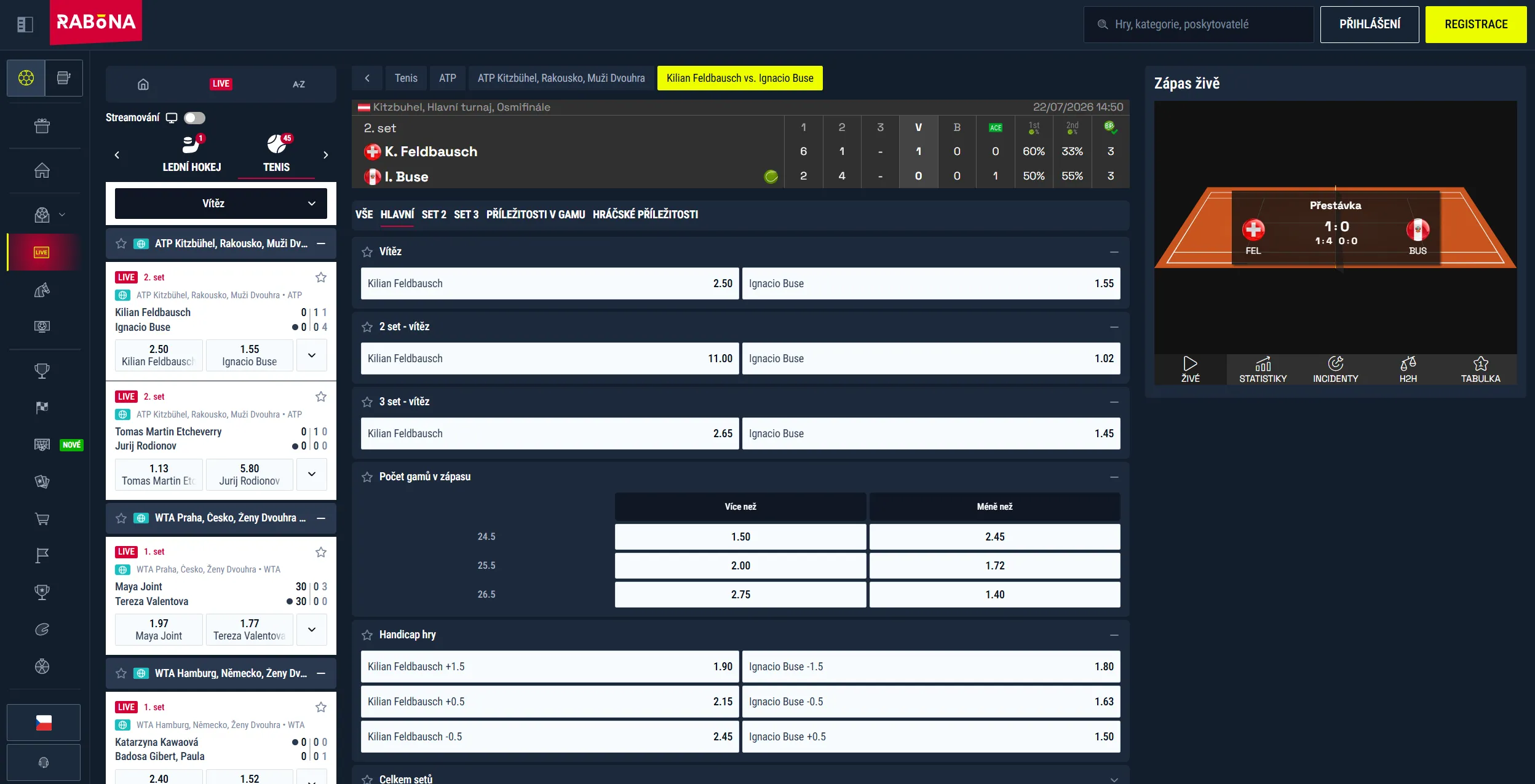 Přehled Accumulator Boost s navýšením výhry u kombinovaných sázek Rabona