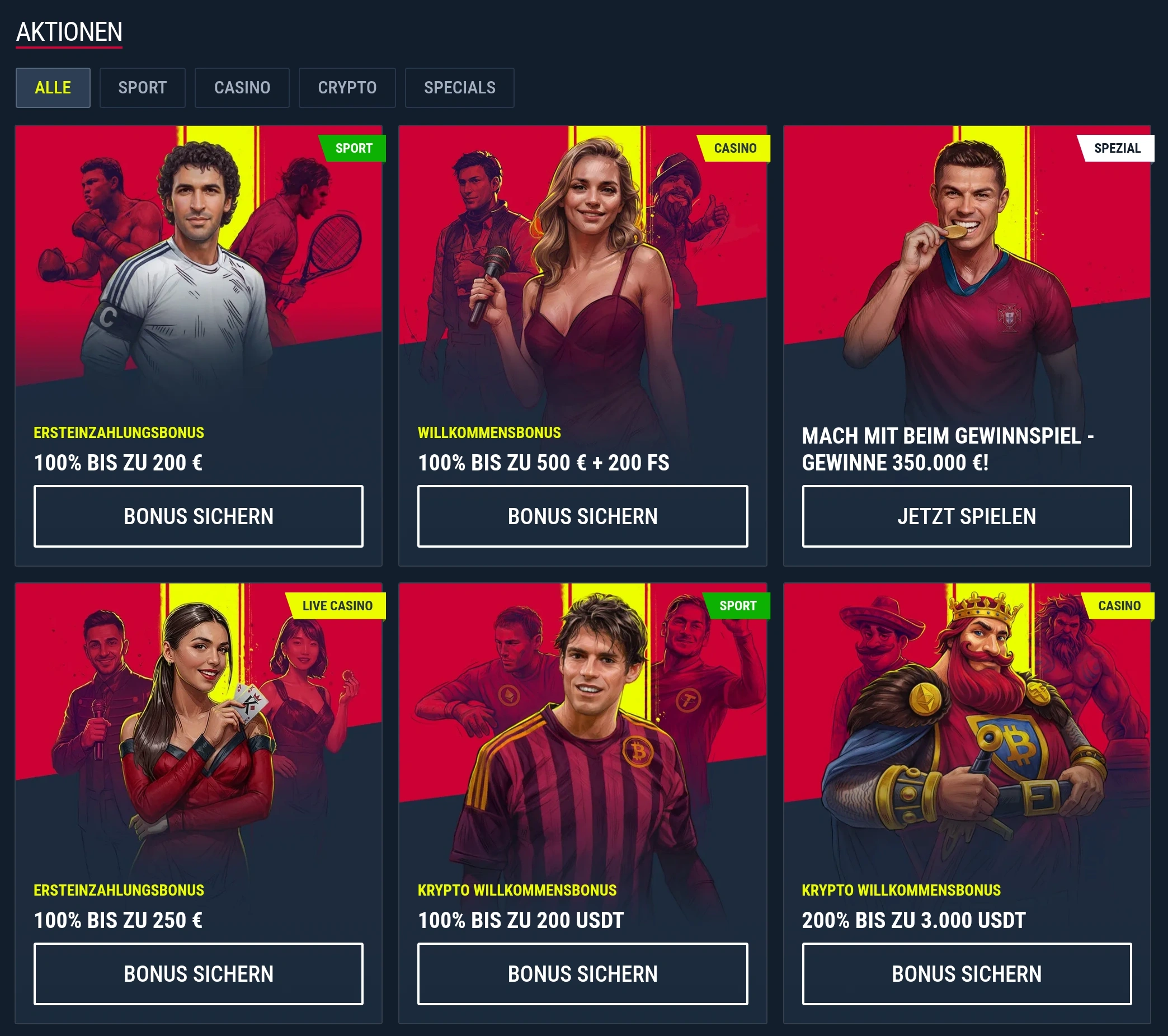 Rabona Casino Willkommensbonus und Freispiele Übersicht