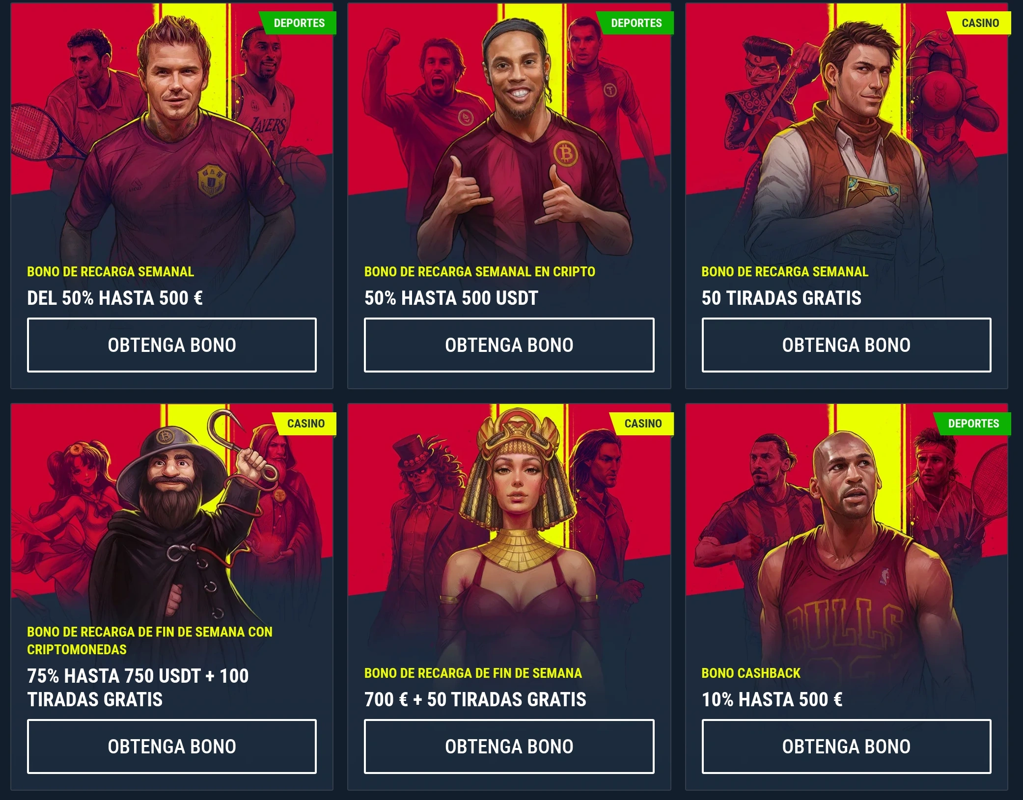 Promociones Rabona de cashback, recargas y recompensas VIP