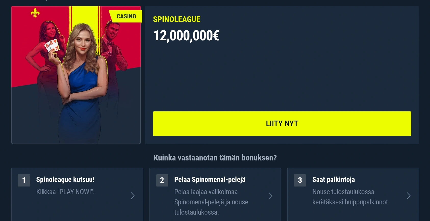 Rabona Spinoleague-palkintopottikampanja