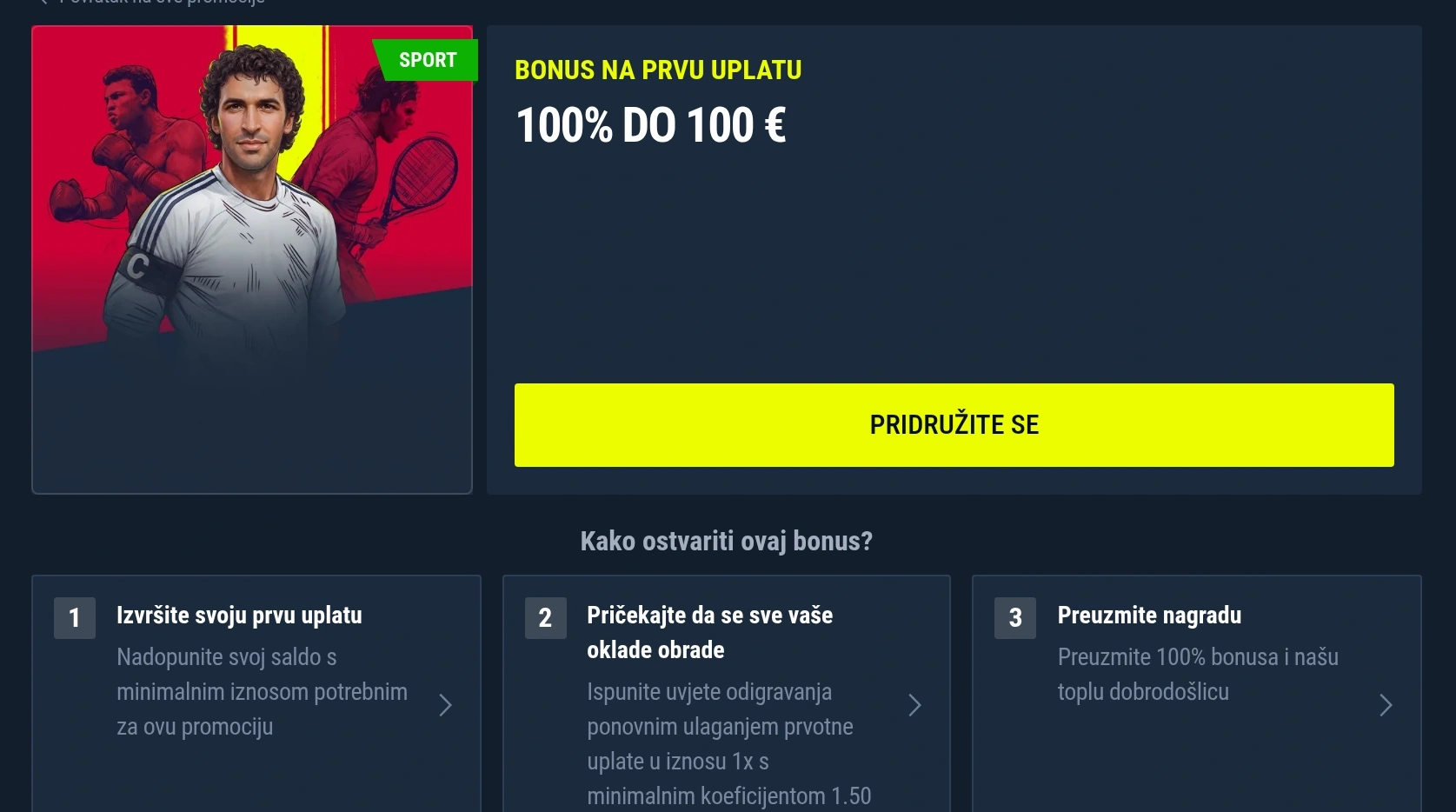 Rabona sportski bonusi, Early Payout, Accumulator Boost i sportske akcije
