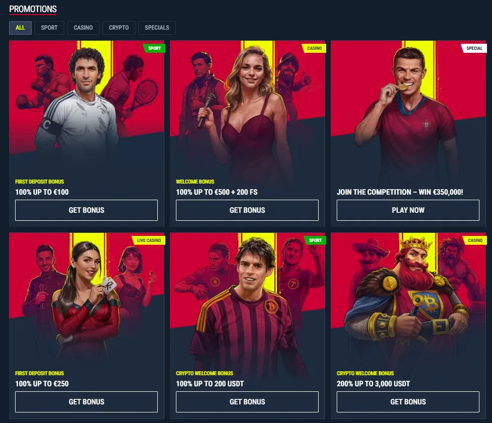 Rabona bonus overview