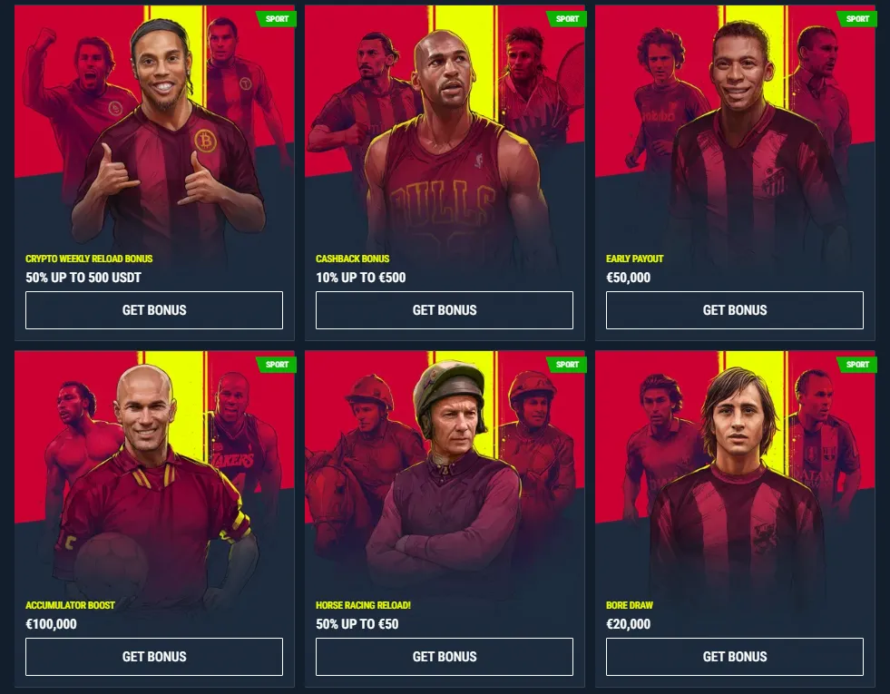 Rabona sportsbook bonuses, free bets and Accumulator Boost offers