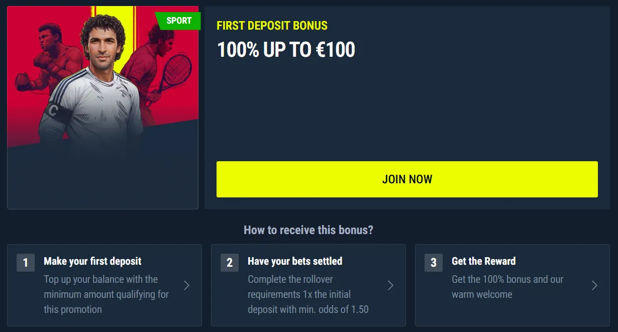 Rabona sports bonuses, Accumulator Boost, Early Payout and sportsbook promotions