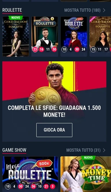 Accesso mobile Rabona