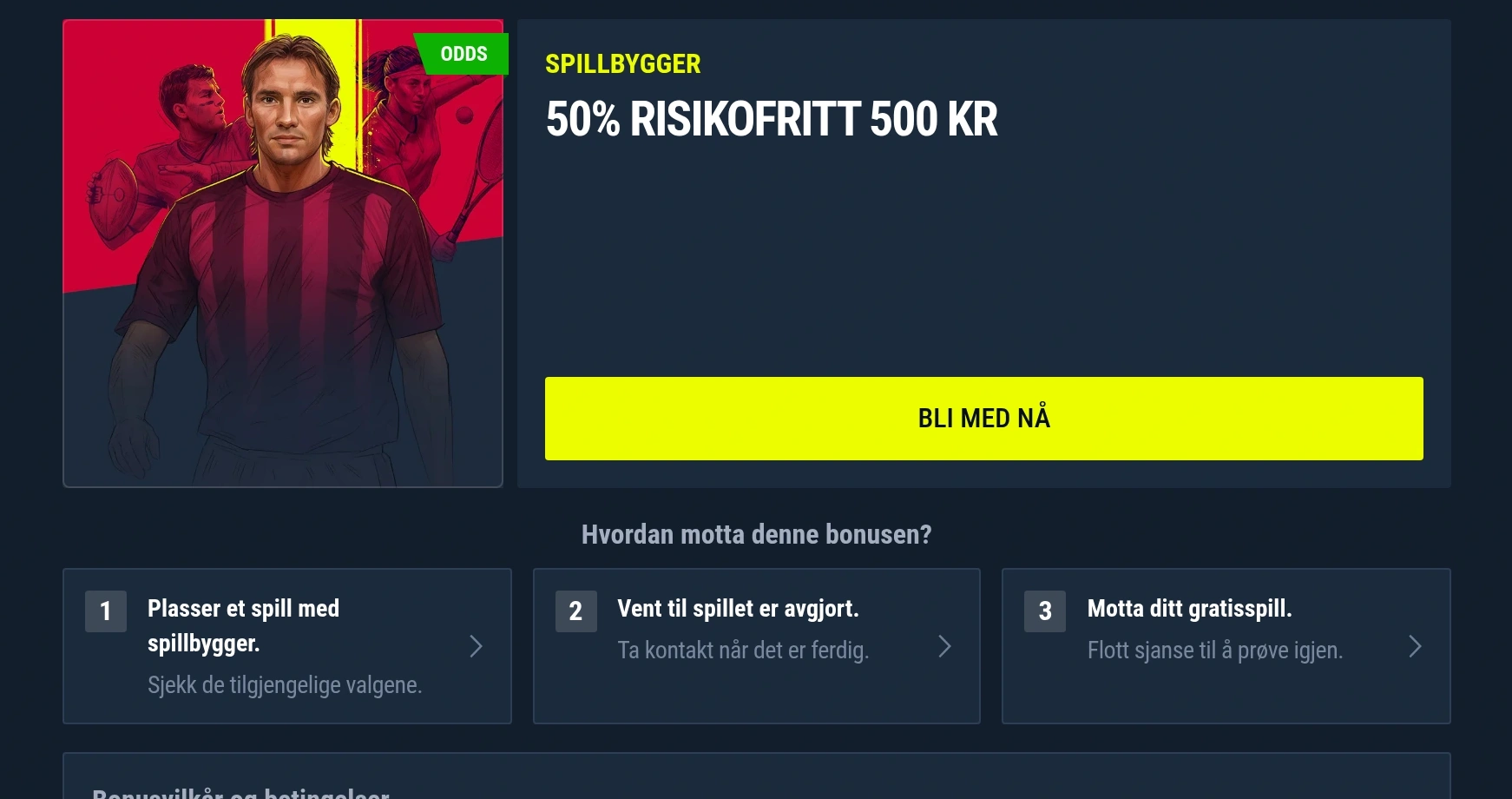 Rabona Bet Builder med flere markedsvalg fra samme kamp