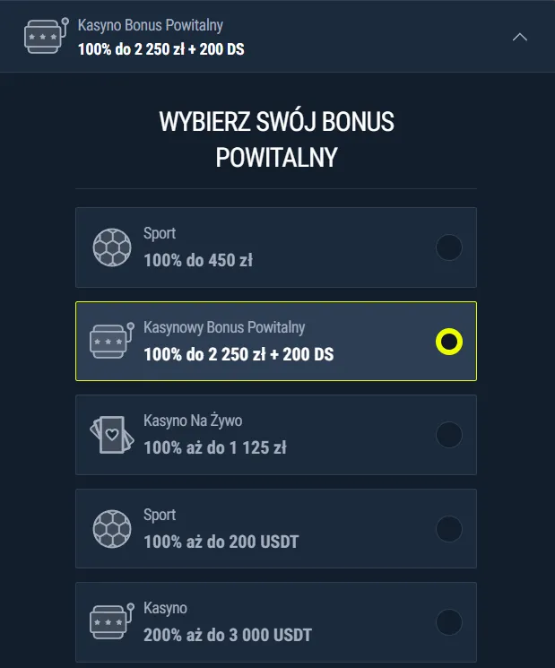 Bonus Rabona i ekran aktywacji promocji