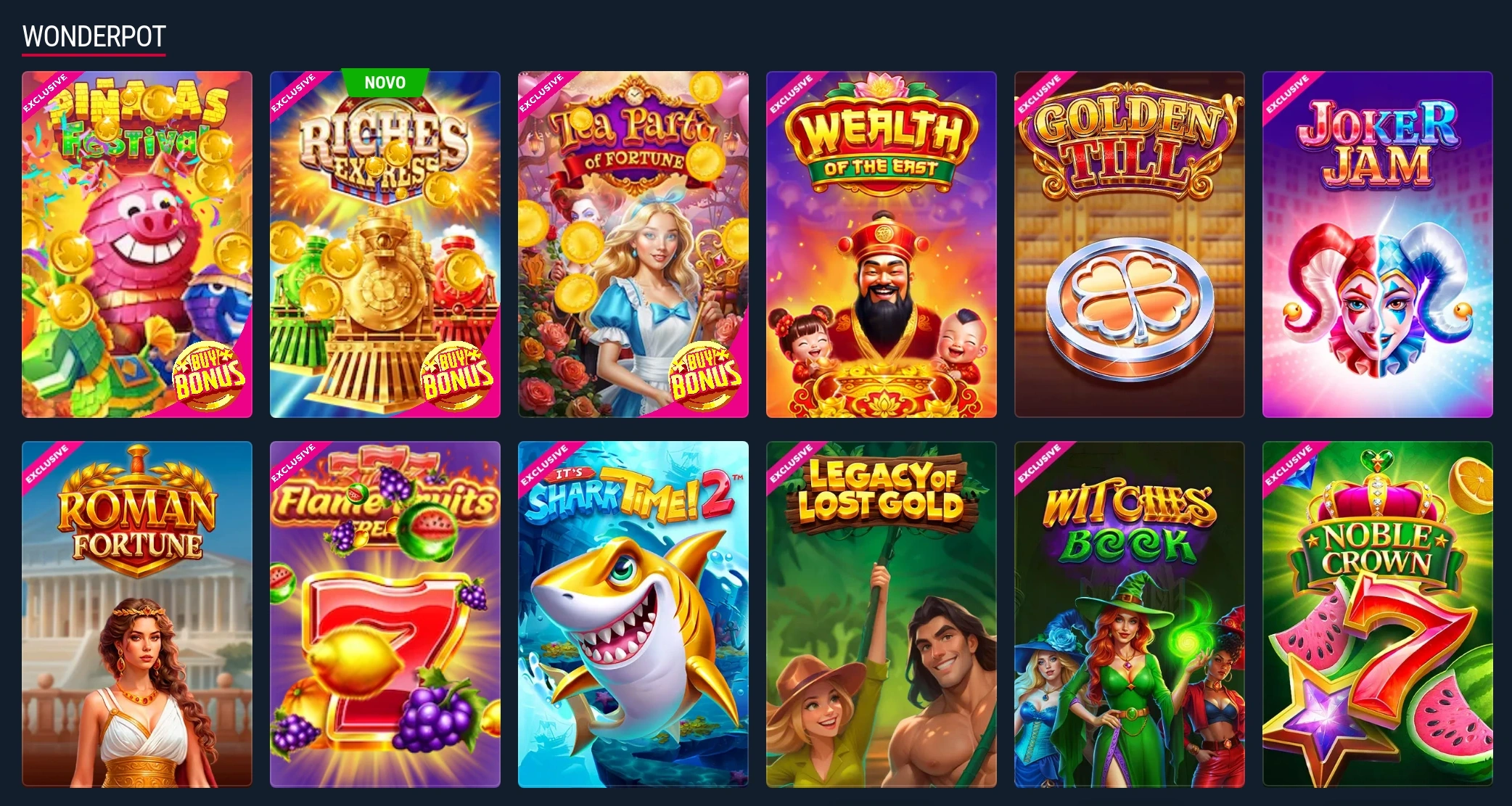 Categorias Jackpots, Books e Megaways no Rabona