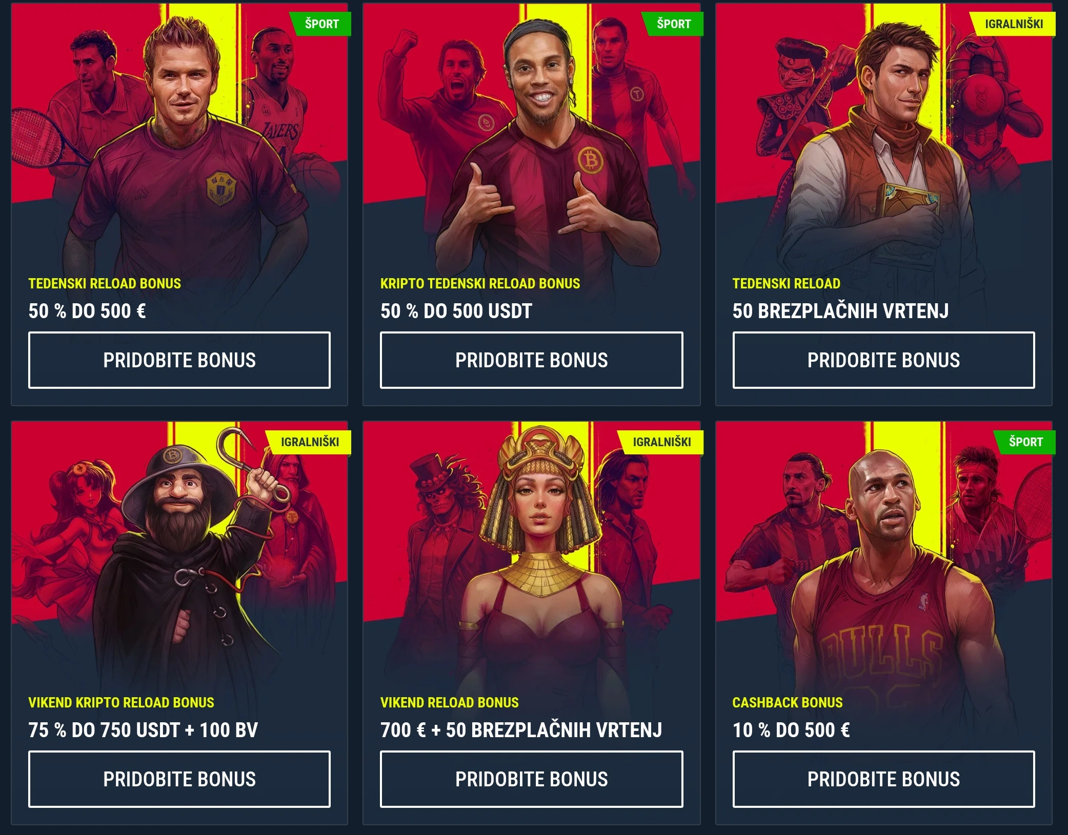 Rabona casino cashback, VIP nagrade in reload akcije