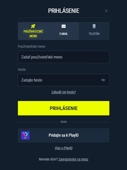 Obrazec za prijavo v Rabona z e-pošto, geslom, prijavo prek Googla in obnovitvijo gesla
